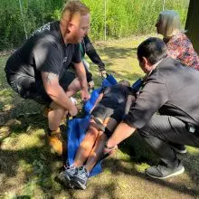 Emergency evacuation training at a school