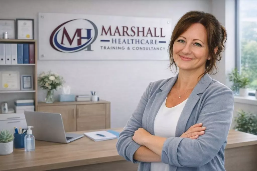 Marshall Healthcare training manager in her office